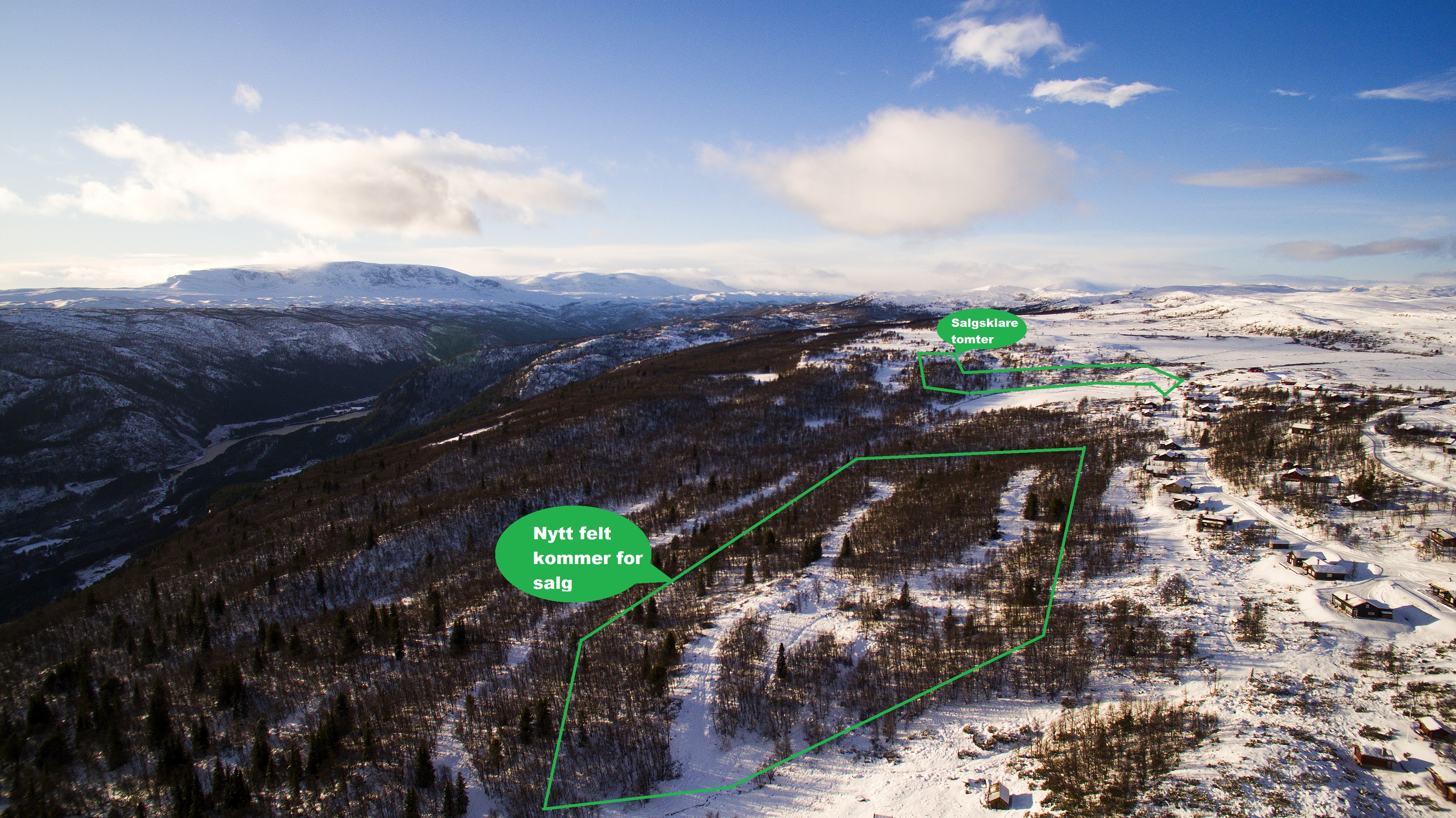 HOLSÅSEN STØLSGREND GRØNT FELT | 1000 meter over hverdagen | Flotte hyttetomter i variert høyfjellsterreng | Gode sol -og utsiktsforhold