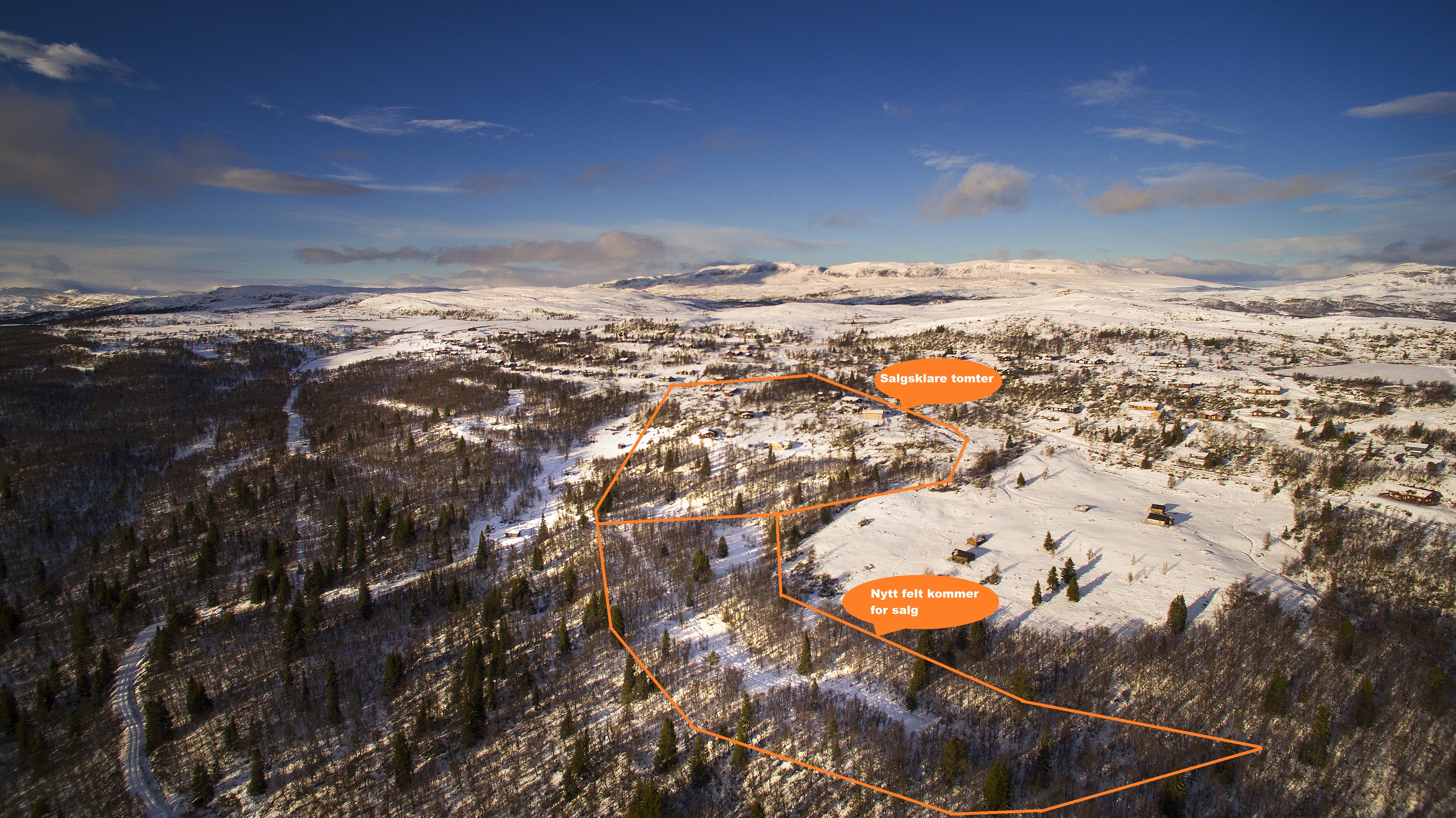 HOLSÅSEN STØLSGREND ORANSJE FELT | 1000 meter over hverdagen | Populære høyfjellstomter i vakkert terreng 