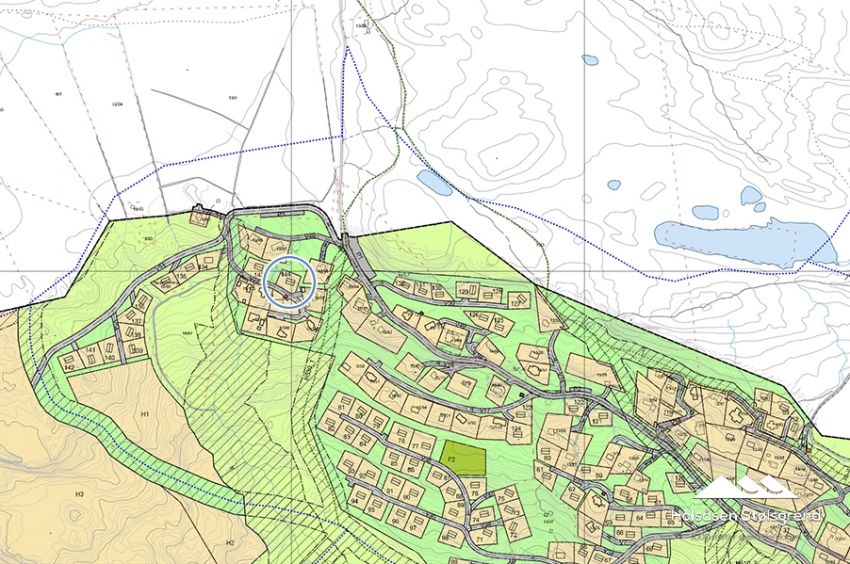 Idyllisk utsikt sydvendt mot Hallingskarvet og Sangenuten - 1068moh.